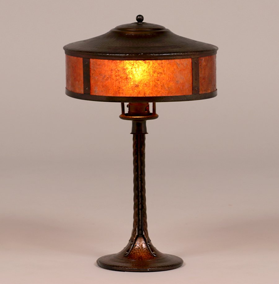 Old Mission Kopper Kraft Hammered Copper & Mica Lamp (1 of 3)