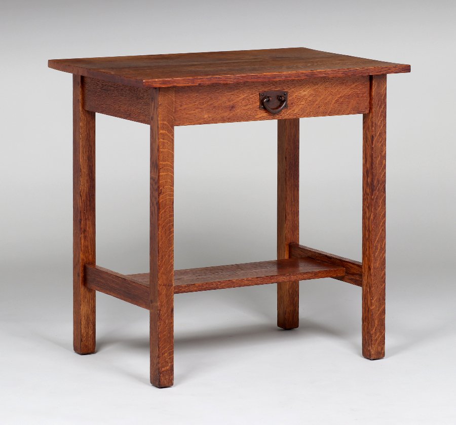 Small Gustav Stickley One-Drawer Table c1912-1915 (1 of 4)
