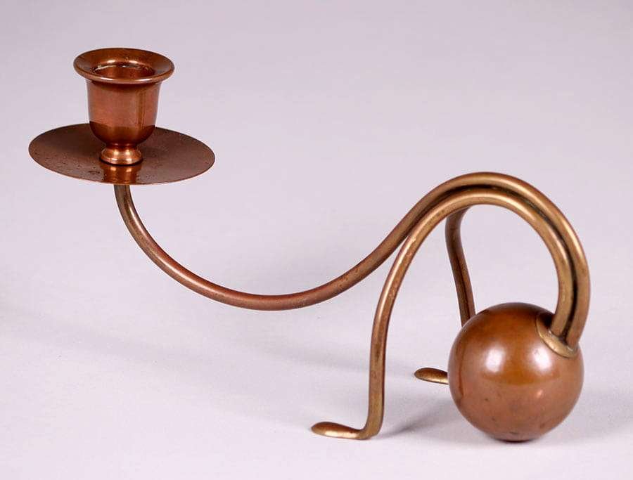 William Arthur Benson Arts & Crafts Copper Candlestick (1 of 2)
