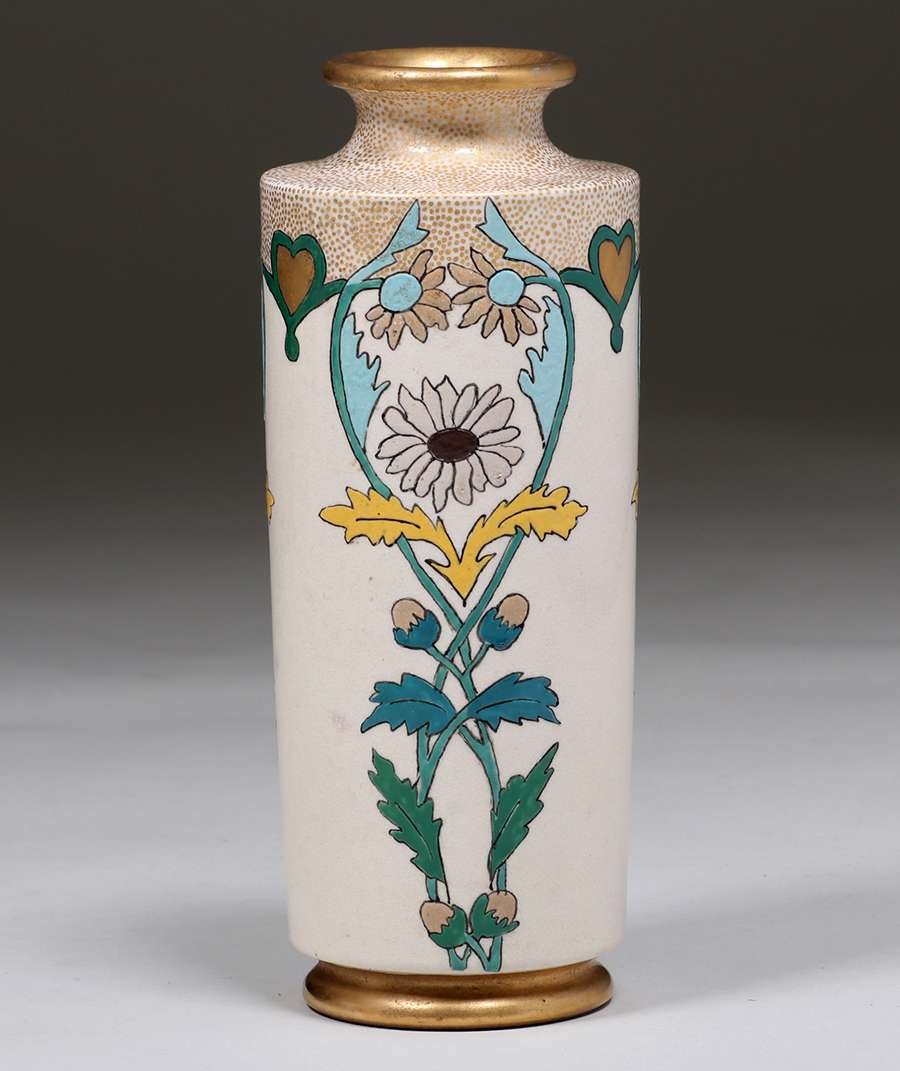 American Arts & Crafts Decorated Japanese Vase c1910 (1 of 3)