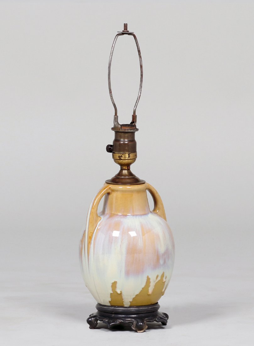 Fulper Two-Handled Lamp Base c1910s (1 of 2)