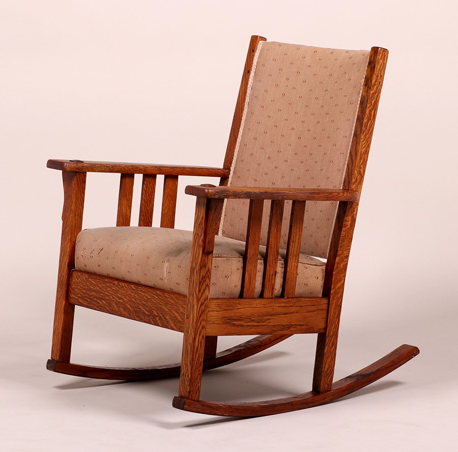 JM Young Slatted Rocker c1910 (1 of 3)