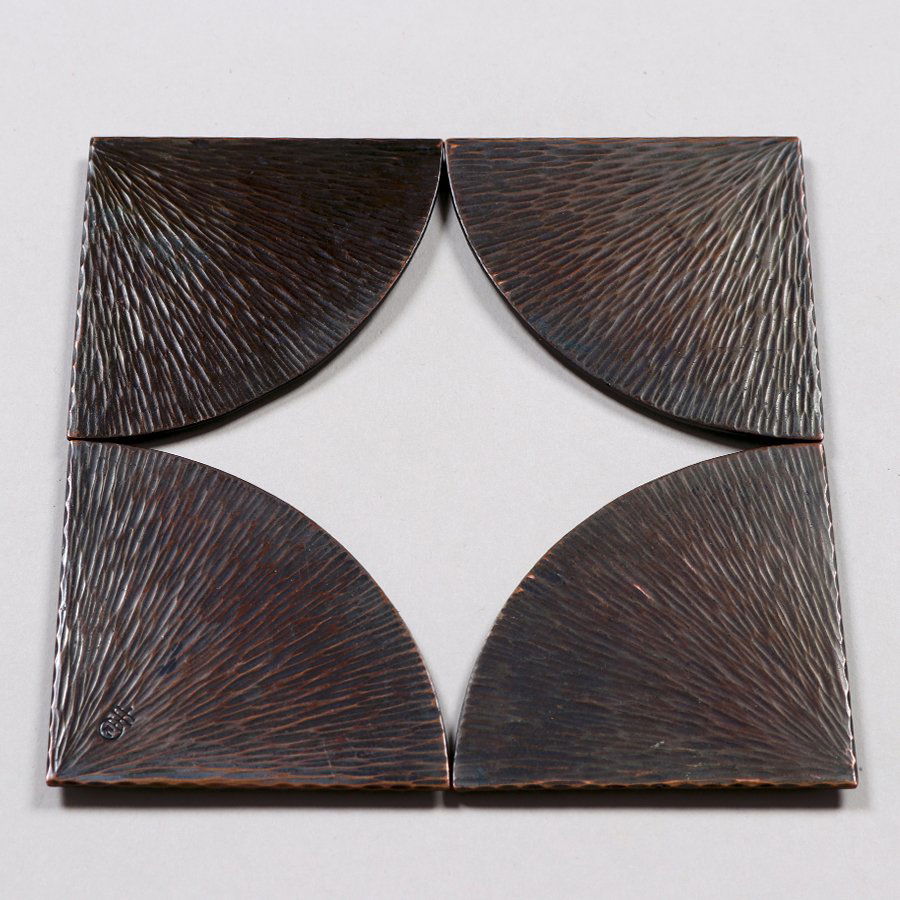 Set of Roycroft Hammered Copper Blotter Corners (1 of 3)
