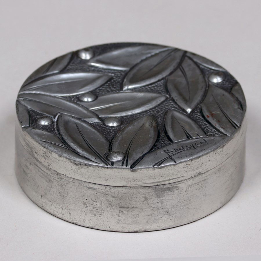 Rene Delavan French Art Deco Pewter Box c1930 (1 of 5)