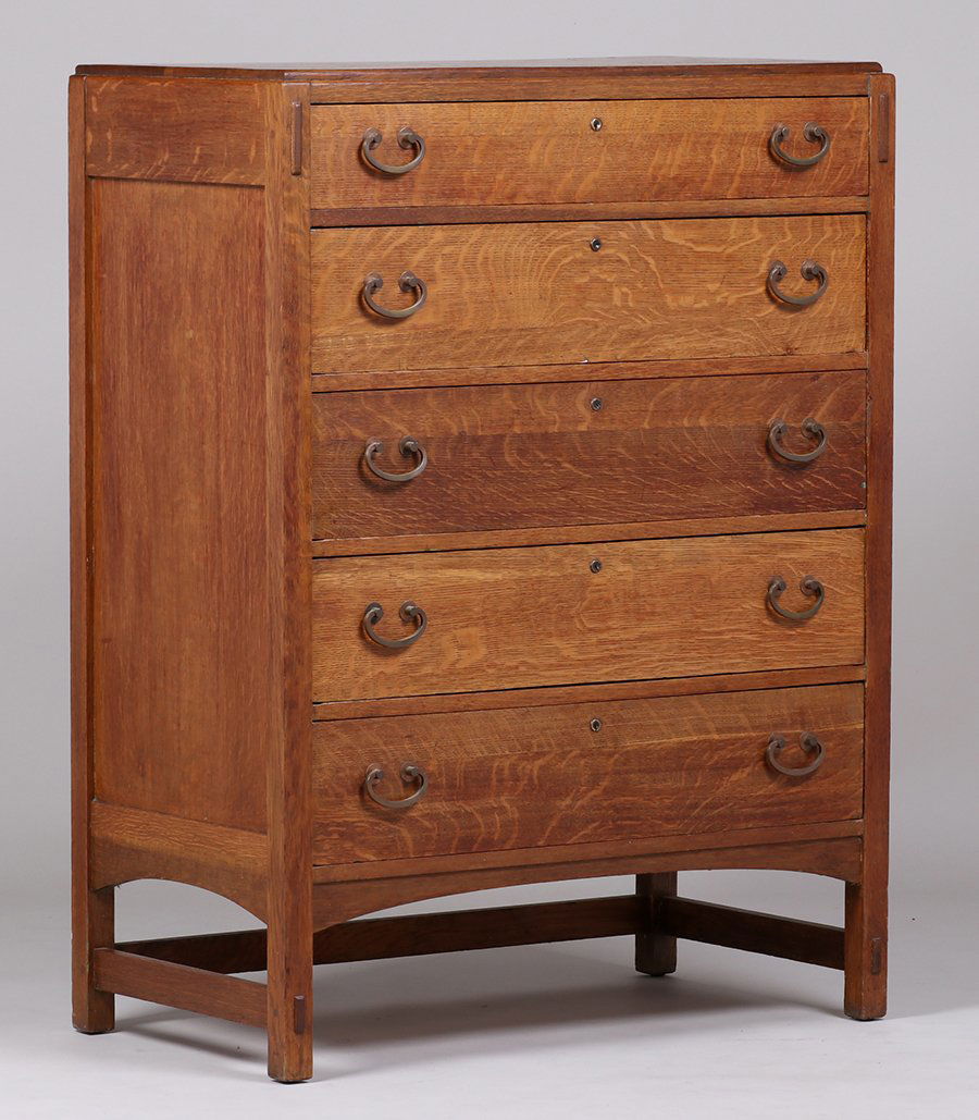 Limbert 5 Drawer Tall Dresser C1915