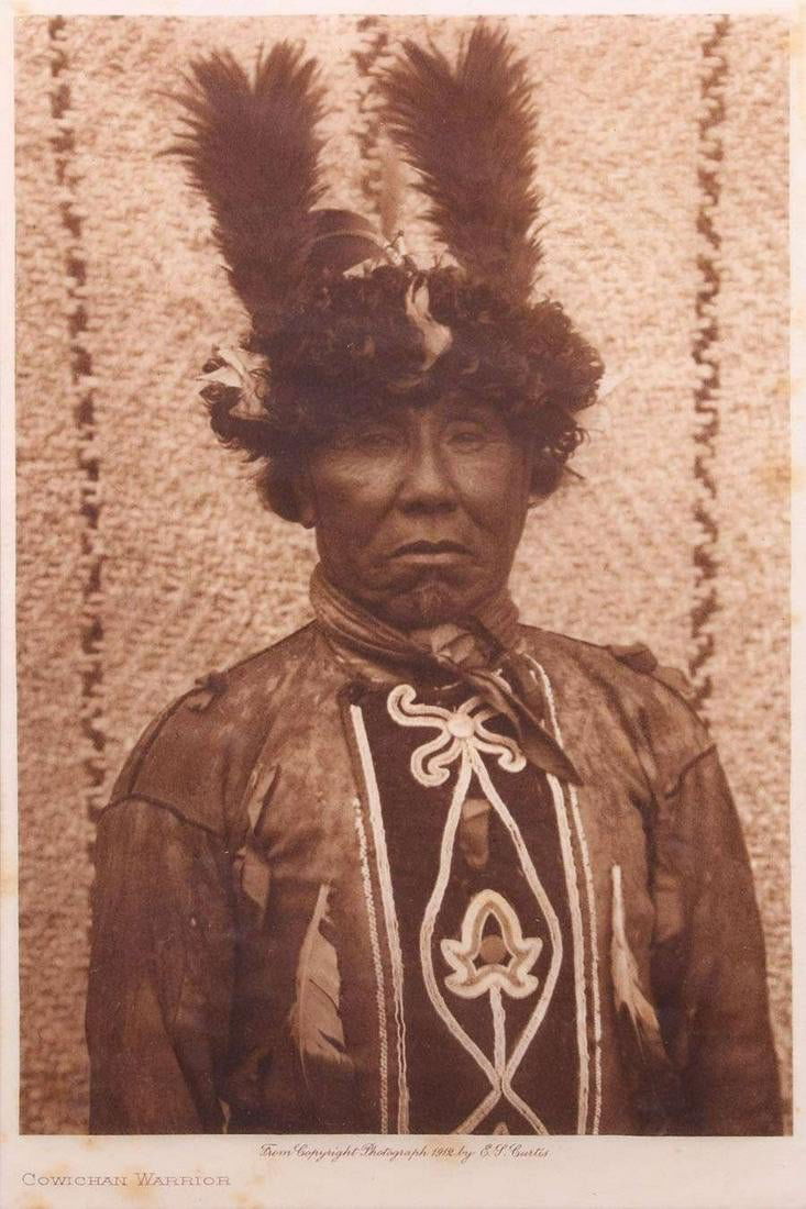 Edward Curtis Photogravure "Cowichan Warrior" 1912 (1 of 3)