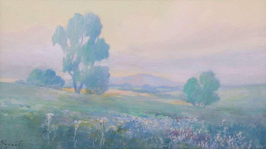 California Watercolor of Mt Tamalpais c1910 (1 of 3)