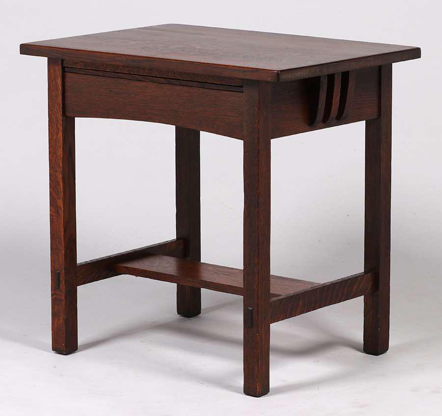 Limbert Small One-Drawer Side Table Desk c1910 (1 of 5)
