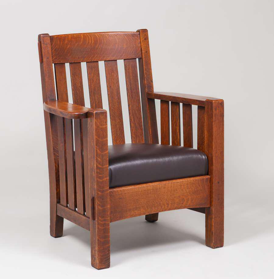 Cortland Furniture Co Slatted Armchair c1910 (1 of 3)