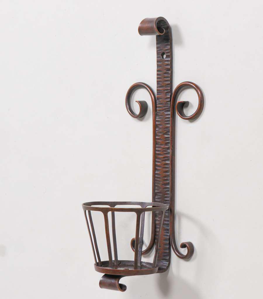 Karl Kipp Hammered Copper Hanging Planter Basket c1920s (1 of 4)