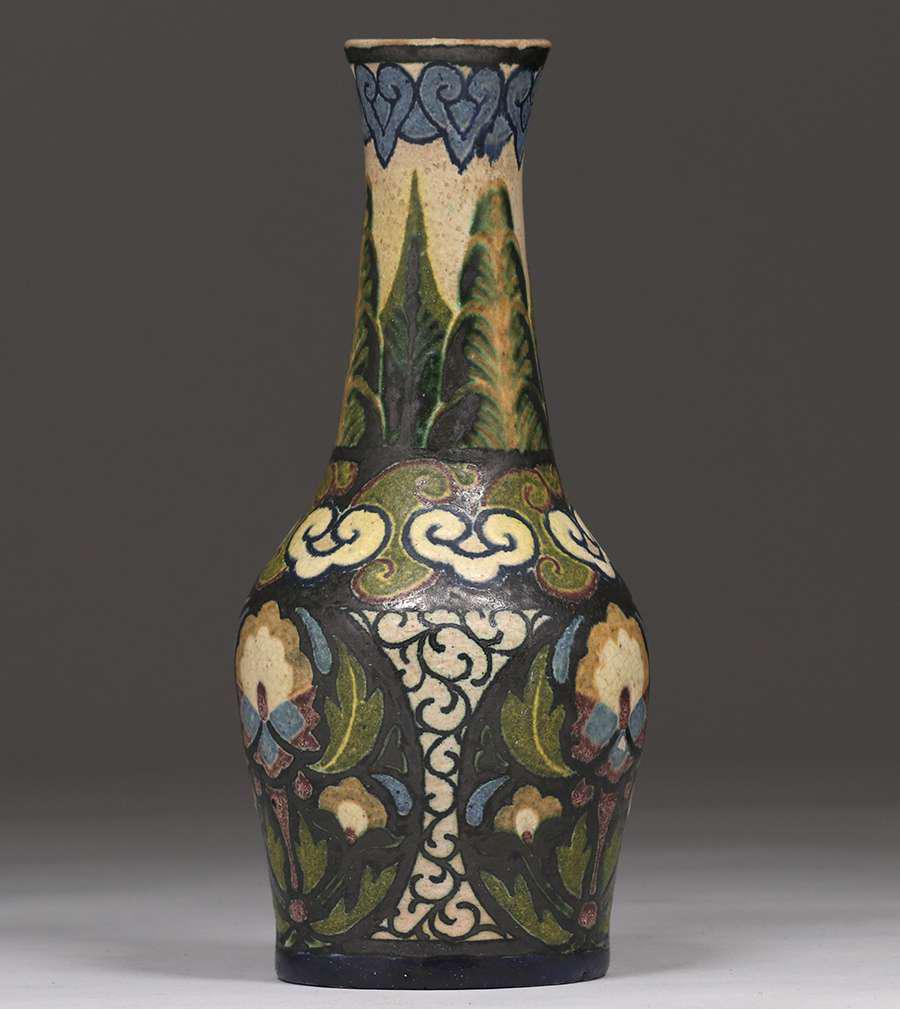 Arts & Crafts Period Stoneware Vase c1905 (1 of 4)