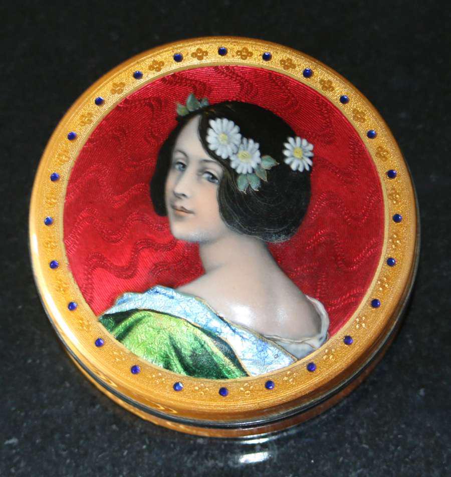 French Enamel Box c1900 (1 of 4)