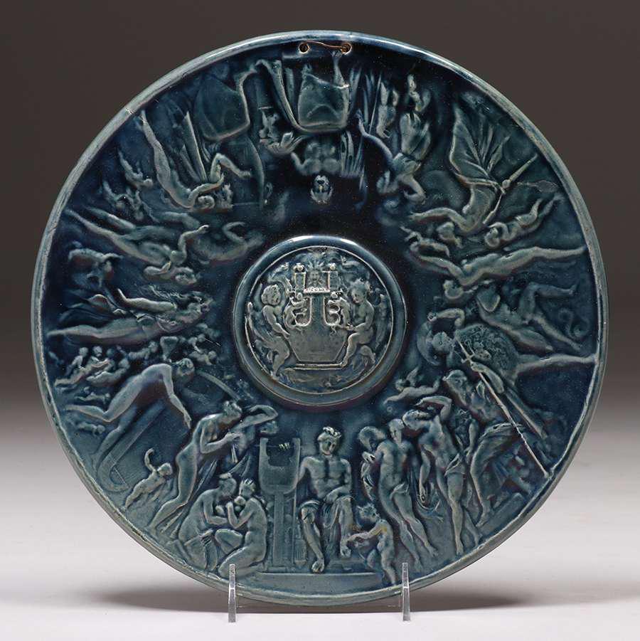 Low Art Tile Hanging Charger c1900 (1 of 2)