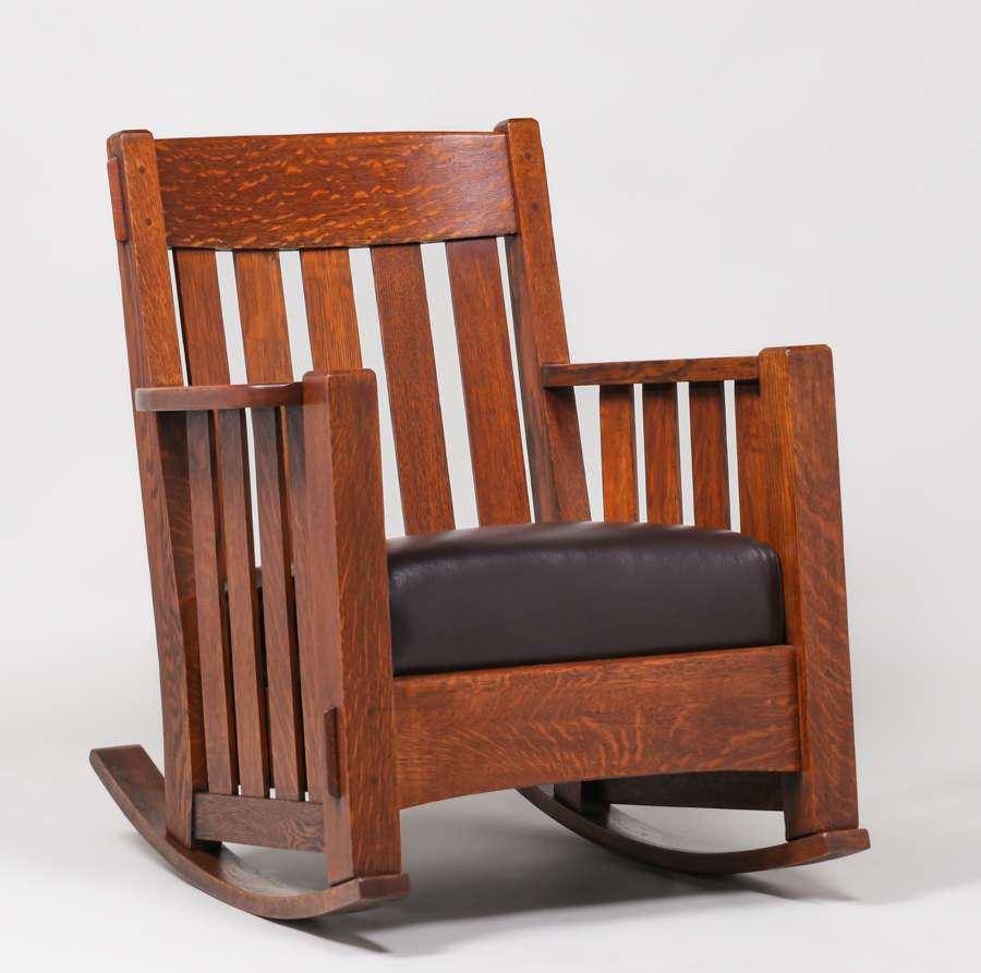 Cortland Furniture Co Slatted Rocker c1910 (1 of 3)