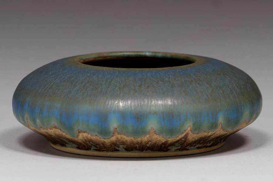 Arts & Crafts Matte Blue Closed Bowl c1910 (1 of 3)