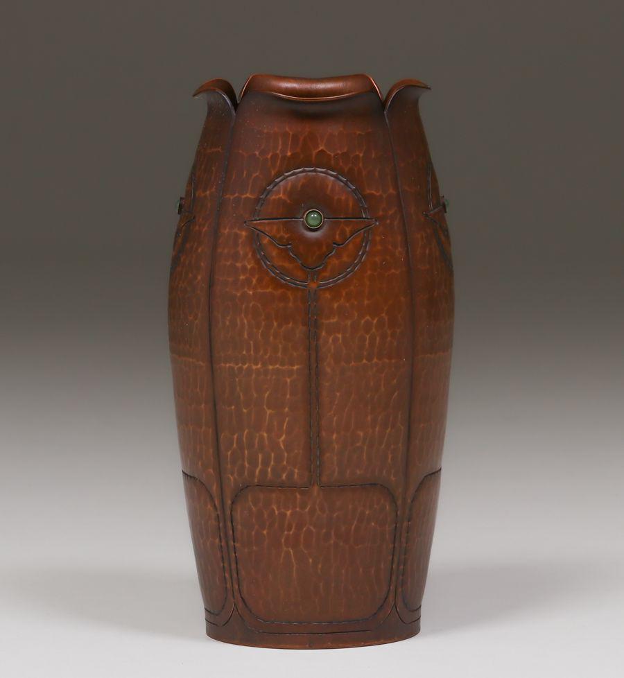 Contemporary Luke Marshall Hammered Copper Vase (1 of 4)
