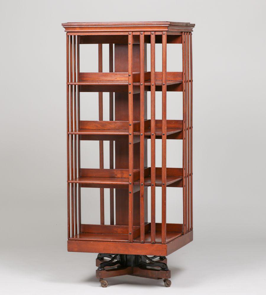 Danners Revolving Walnut Bookcase c1900 (1 of 4)