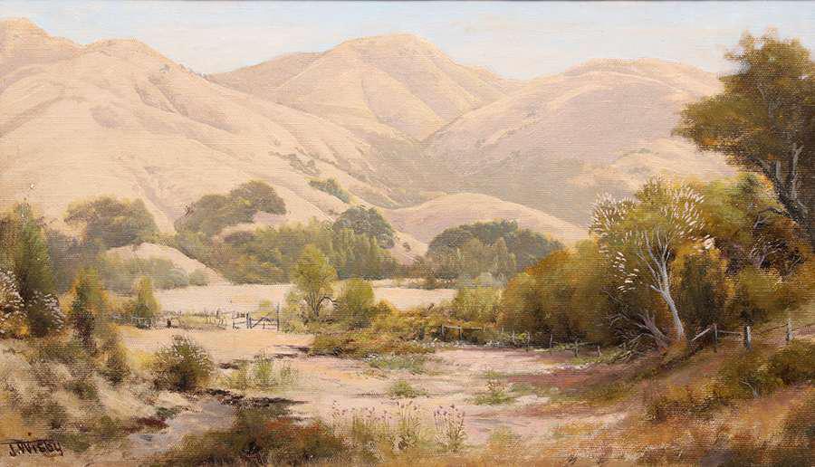 Jack Wisby (1869-1940) Painting Marin Hills c1920s (1 of 4)