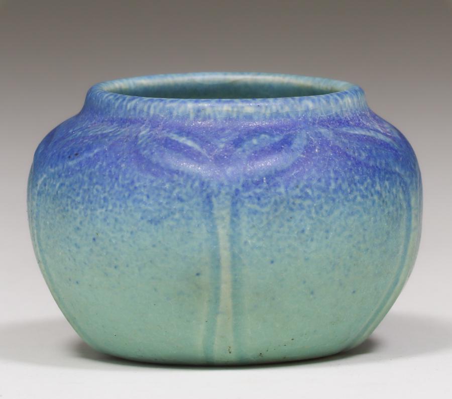 Small Van Briggle Matte Turquoise Vase c1922-1926 (1 of 4)