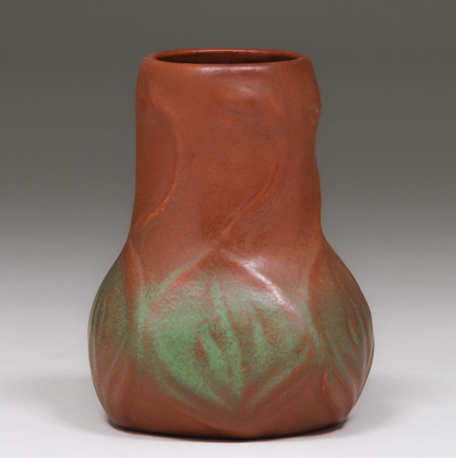 Van Briggle Mountain Crag Brown Vase c1920s (1 of 3)