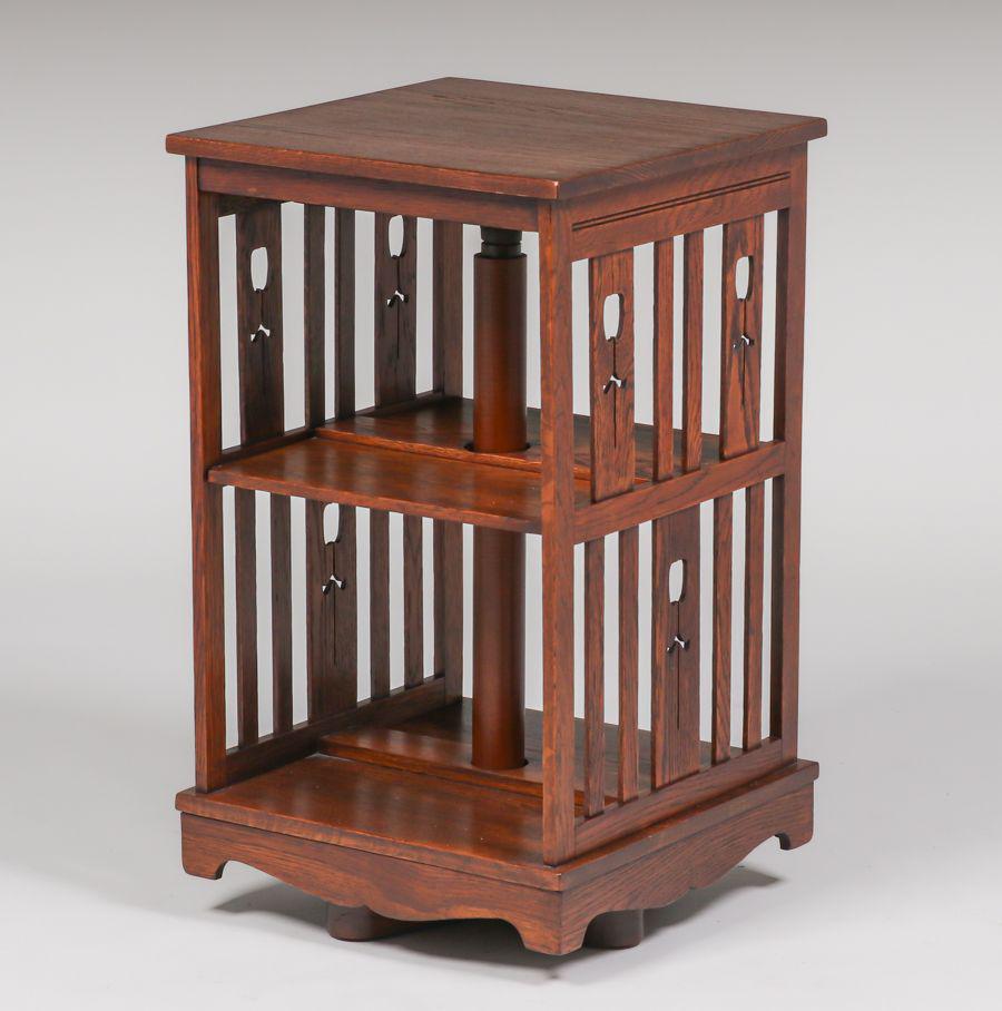 Grand Rapids Cutout Revolving Bookrack c1910 (1 of 3)