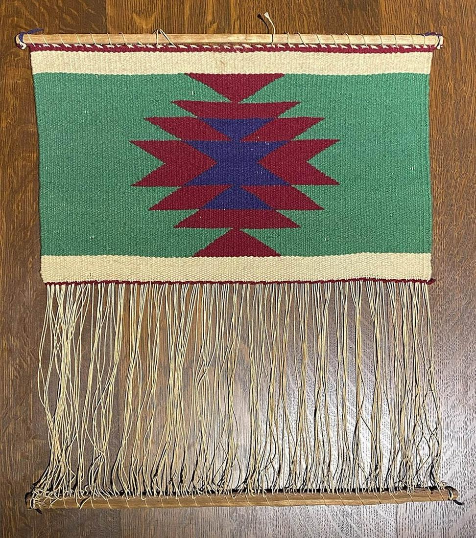Navajo Germantown Sampler on Loom c1880s (1 of 2)