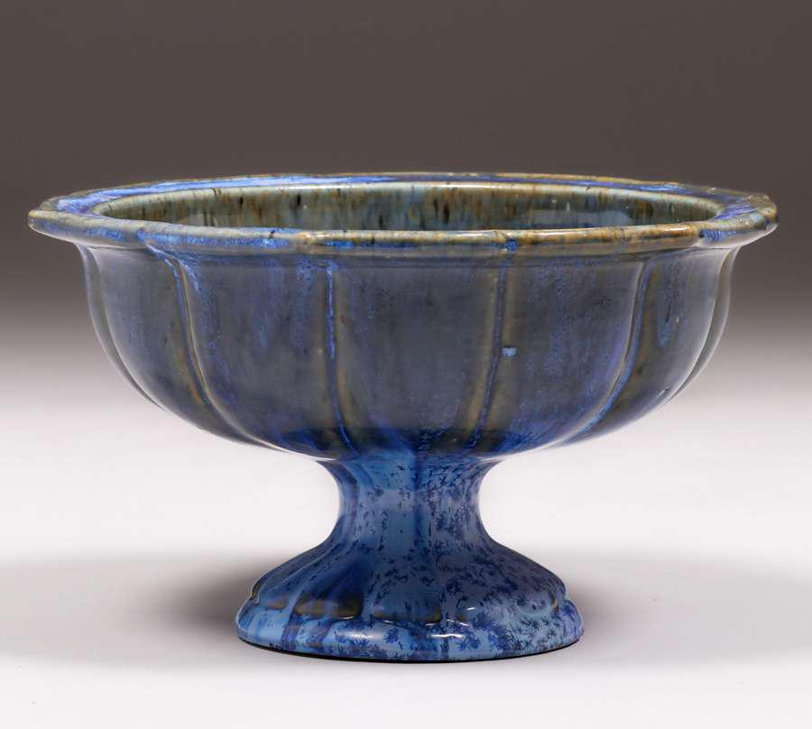 Fulper Pottery Blue Crystalline Fruit Bowl c1920 (1 of 3)