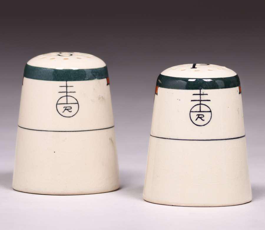 Roycroft Buffalo China Salt & Pepper Shakers c1920s (1 of 4)