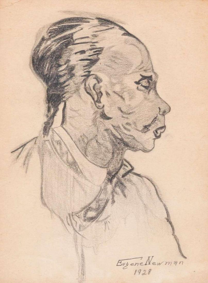 Eugene Newman Pencil Drawing 1928 (1 of 4)