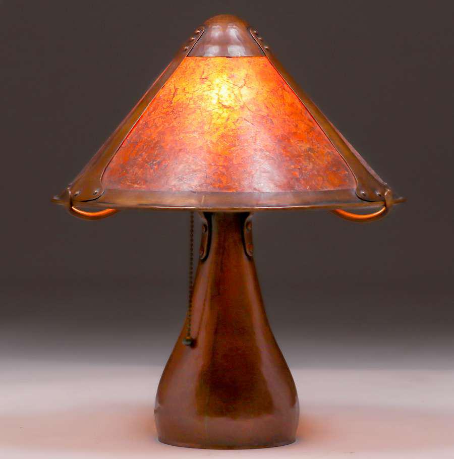 Dirk van Erp Hammered Copper & Mica Lamp c1911-1912 (1 of 6)