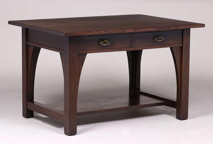 Limbert Two-Drawer Library Table c1905 (1 of 3)