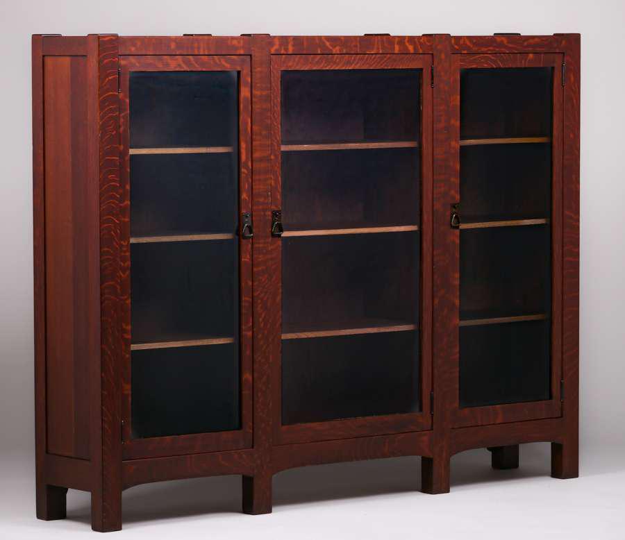Grand Rapids Three-Door Bookcase c1908 (1 of 3)