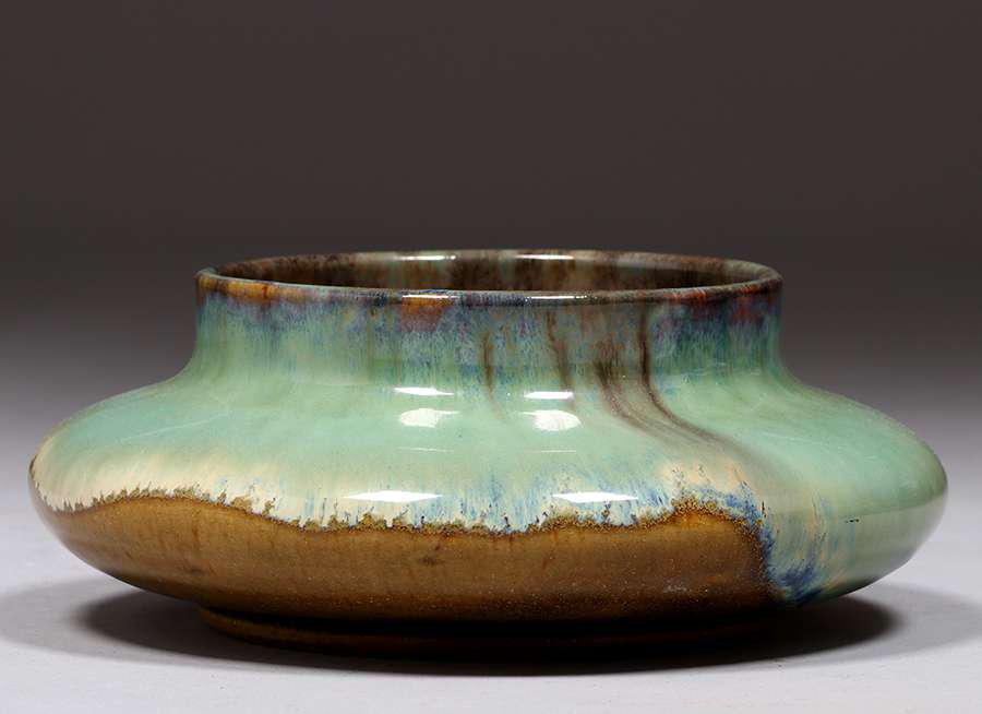 Fulper Pottery Squat Fruit Bowl c1920 (1 of 4)