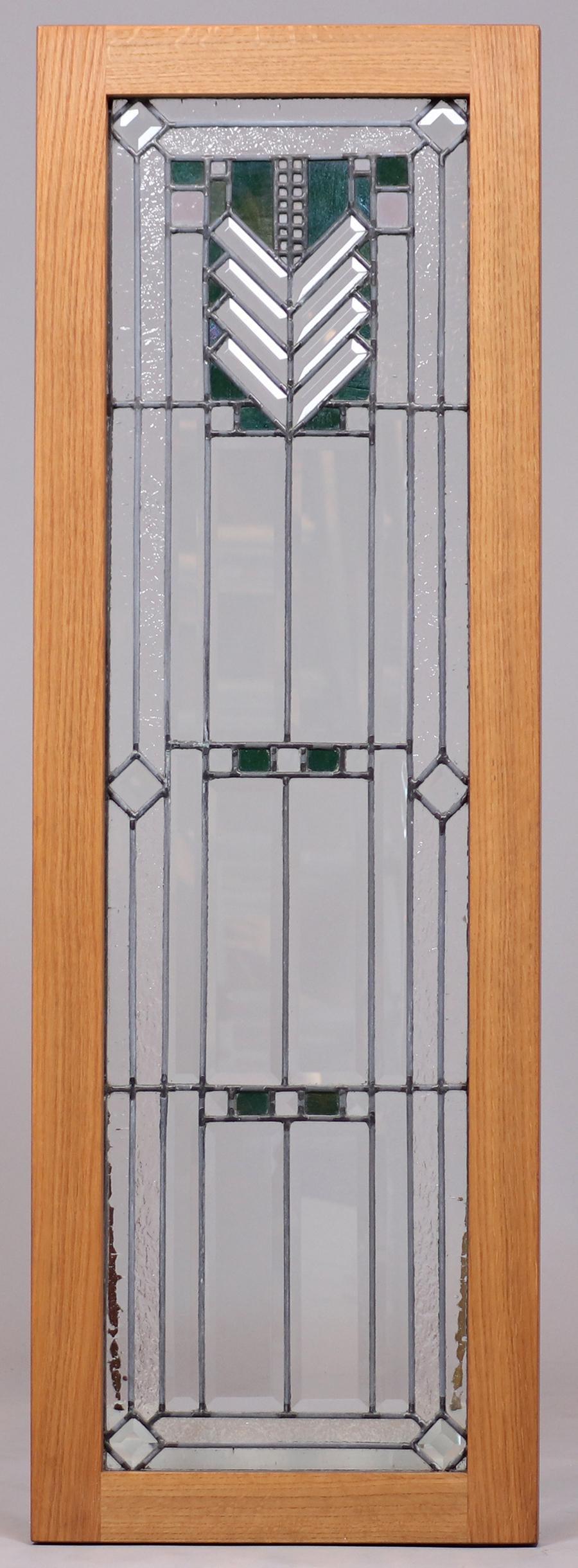 Pair Arts & Crafts Stained Glass Windows c1910 (1 of 2)