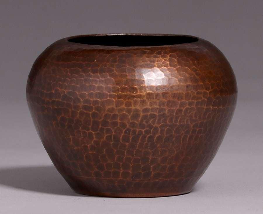 Dirk van Erp Hammered Copper Spherical Vase c1909 (1 of 2)