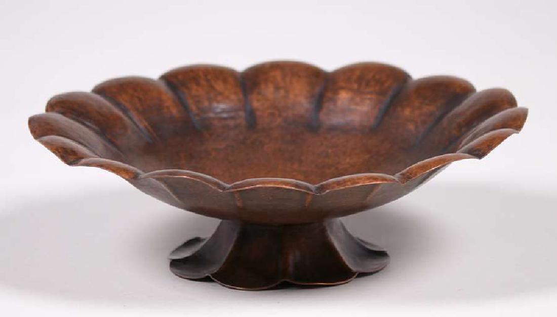 Boston School Hammered Copper Flared Fruit Bowl c1929 (1 of 3)