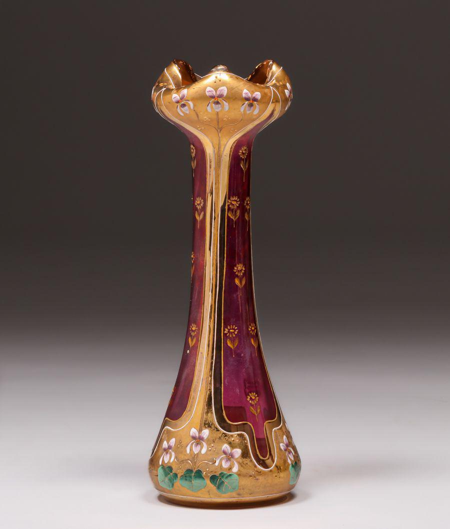 Austrian Art Glass Vase c1900 (1 of 4)