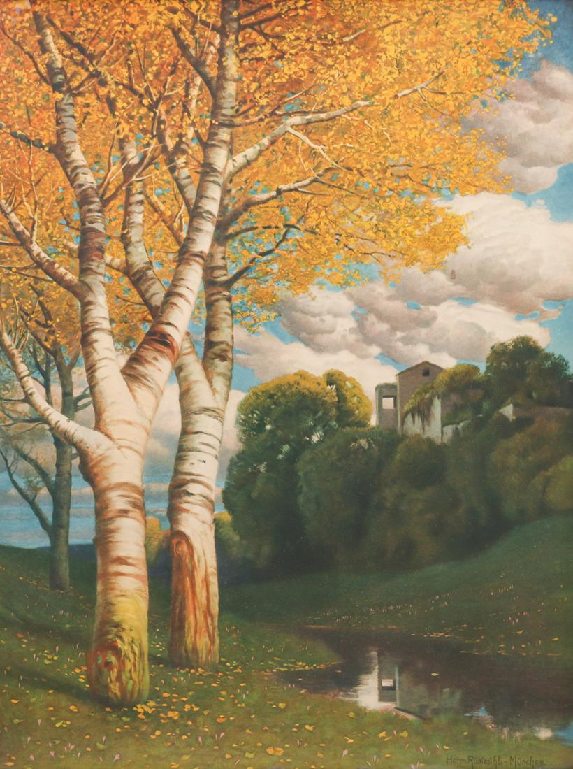 Hermann Rudisuhli Swiss Arts & Crafts Print c1910 (1 of 4)