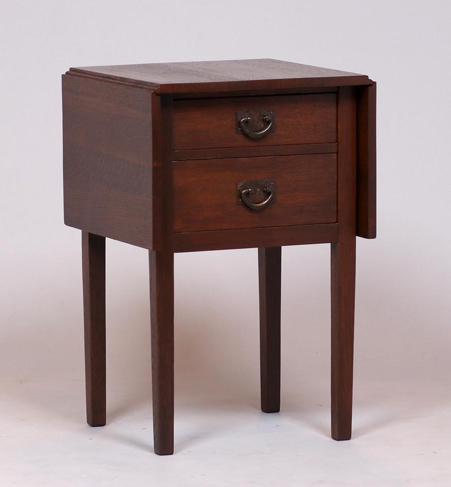 Gustav Stickley Two-Drawer Dropleaf Table c1910 (1 of 4)