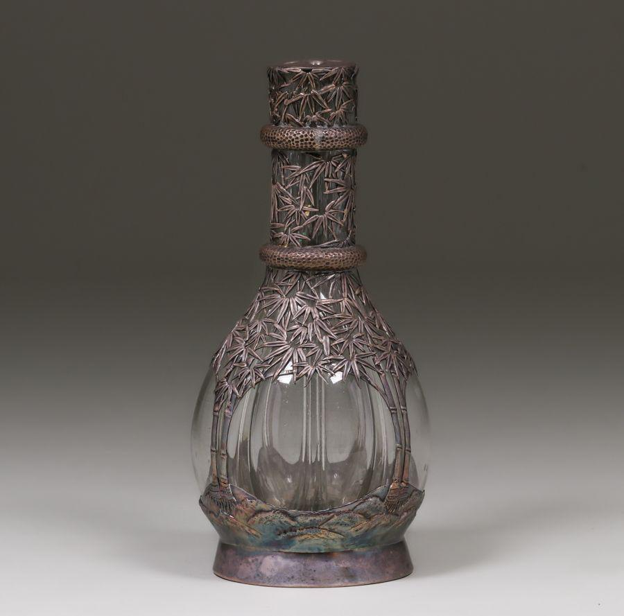 French Sterling Silver Overlay Bottle c1920s (1 of 8)