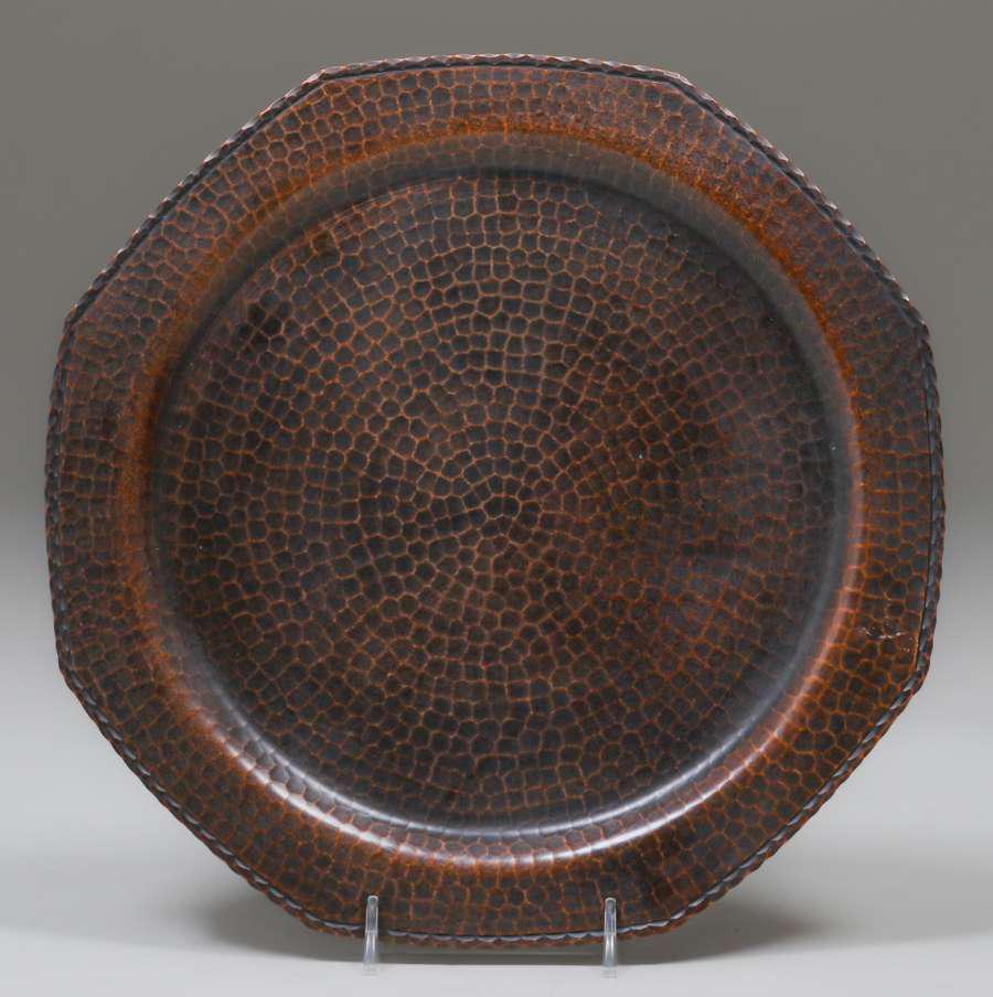 Roycroft Hammered Copper Octagonal Tray c1920s (1 of 3)