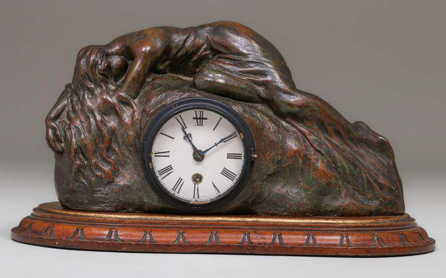 Gorham Art Nouveau Bronze Mantle Clock 1914 (1 of 7)