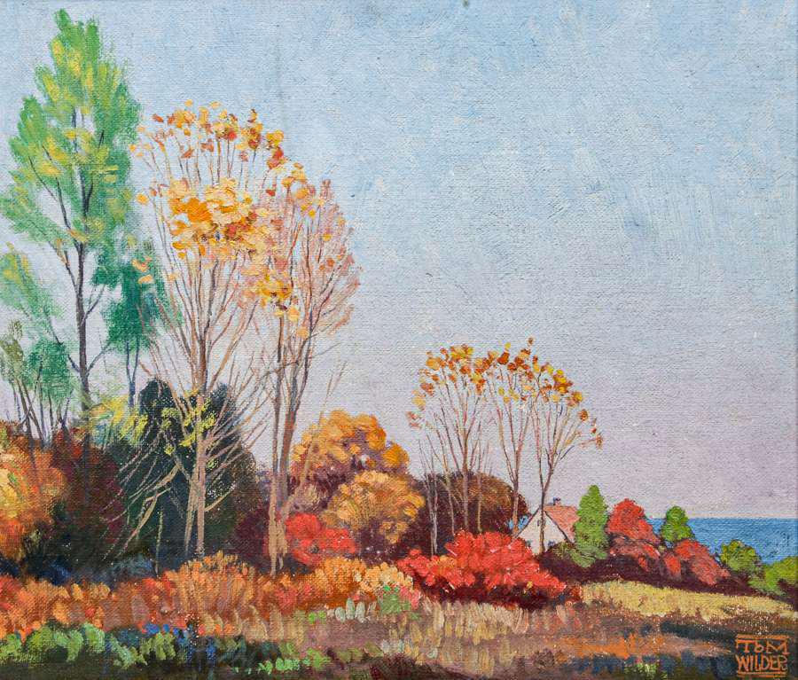 Tom Milton Wilder Chicago Painting "North Shore Autumn" (1 of 5)