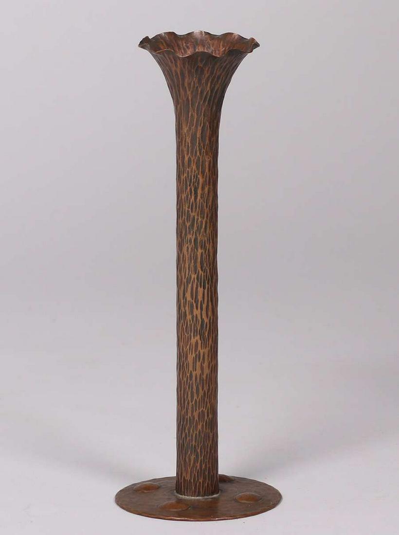 Edward Ball Hammered Copper Flared Vase c1918-1919 (1 of 3)
