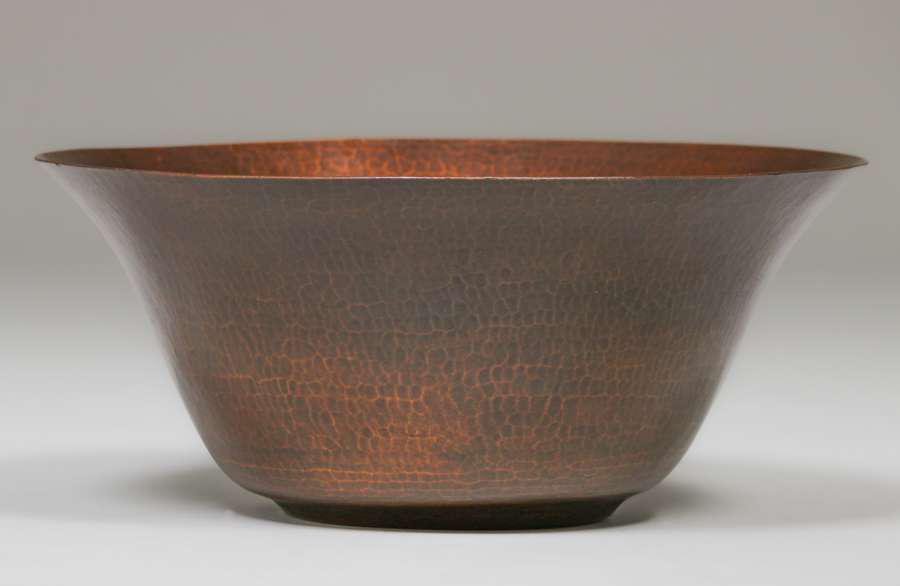 Dirk van Erp Hammered Copper Flared Fruit Bowl c1920s (1 of 5)