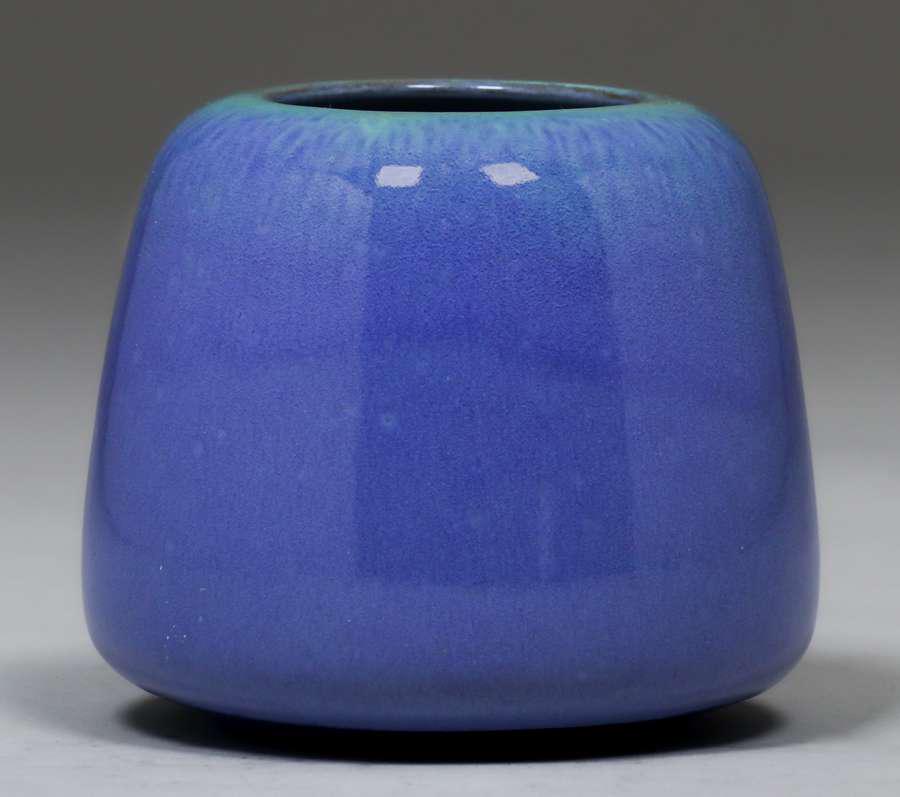 California Faience Blue Vase c1920s (1 of 3)