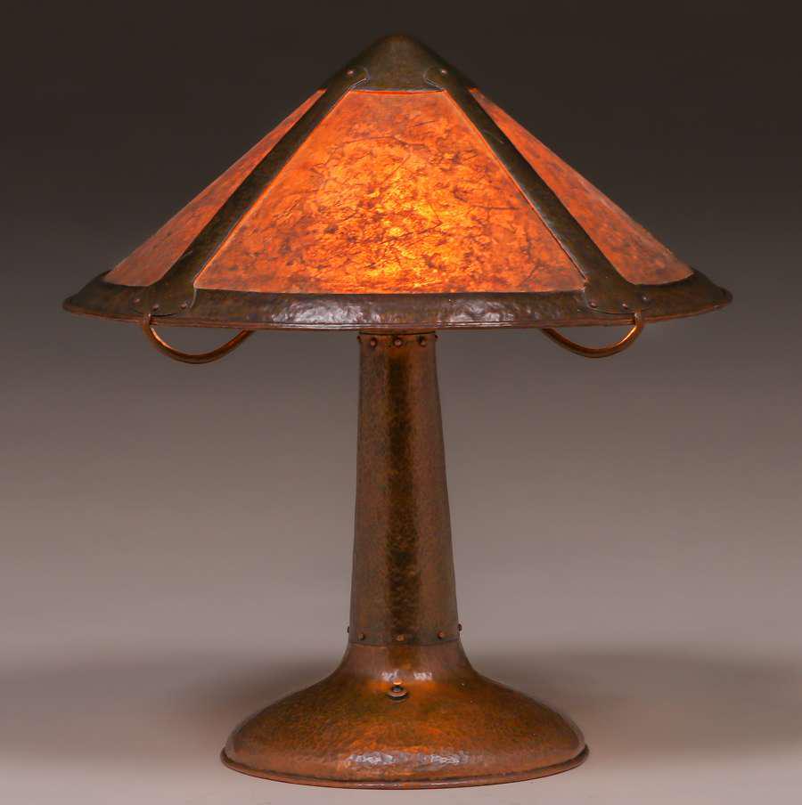 John L. Wilocx Russian Copper Shop Hammered Copper Lamp (1 of 8)