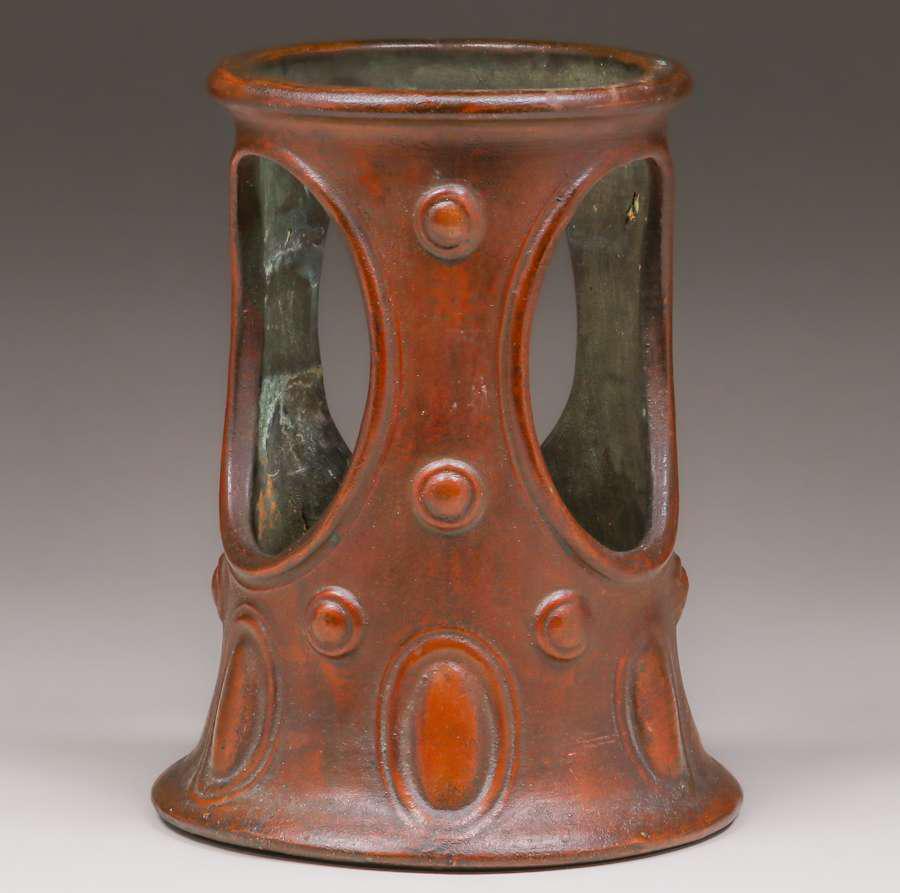 Clewell Copper-Clad Vance Avon Cutout Vase c1910 (1 of 4)