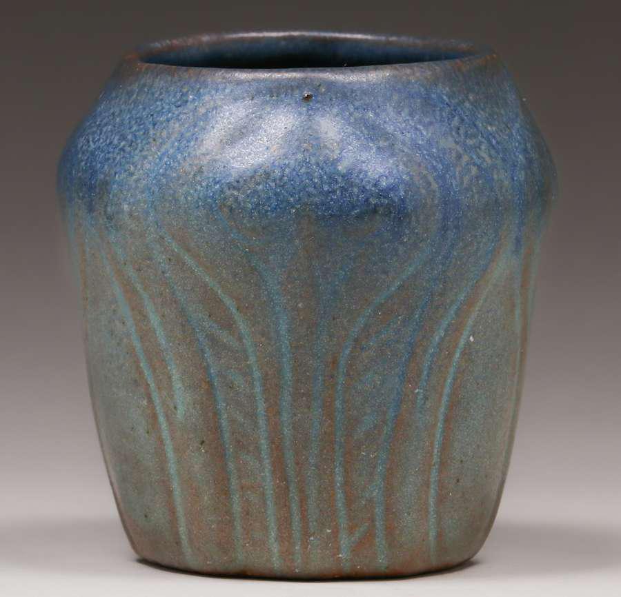 Van Briggle Matte Blue Vase 1920 (1 of 4)