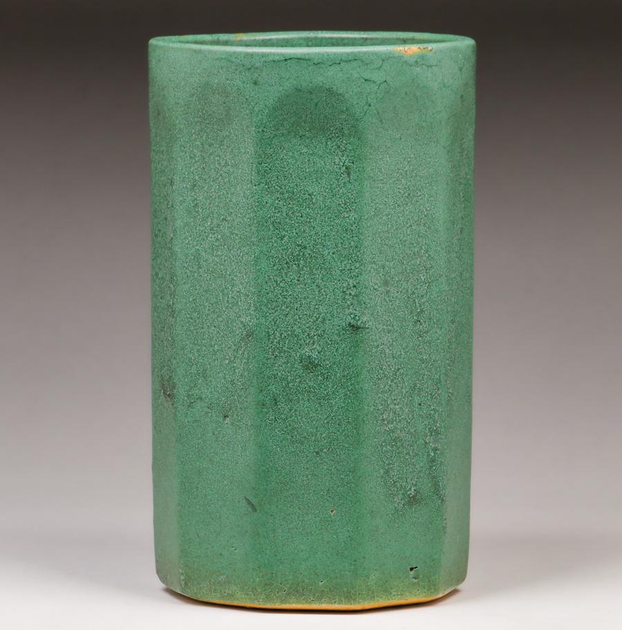 Zanesville Stoneware Matte Green Vase c1910s (1 of 3)